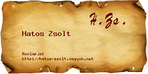 Hatos Zsolt névjegykártya